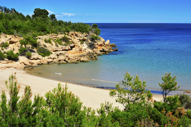 Beach in Ametlla-de-Mar Spain