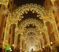 Lights at night in streets of Valencia