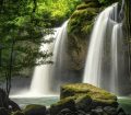 Heo Suwat Waterfall seen through a clearing in Pattaya