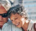 Mature couple looking at a city map