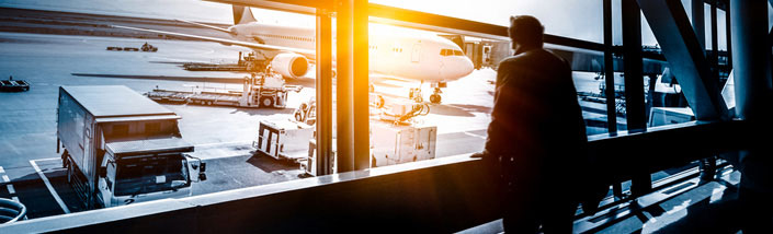 Standing at the airport
