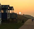 Sunset and Beach Huts
