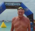 David Reasons finishes his swim race