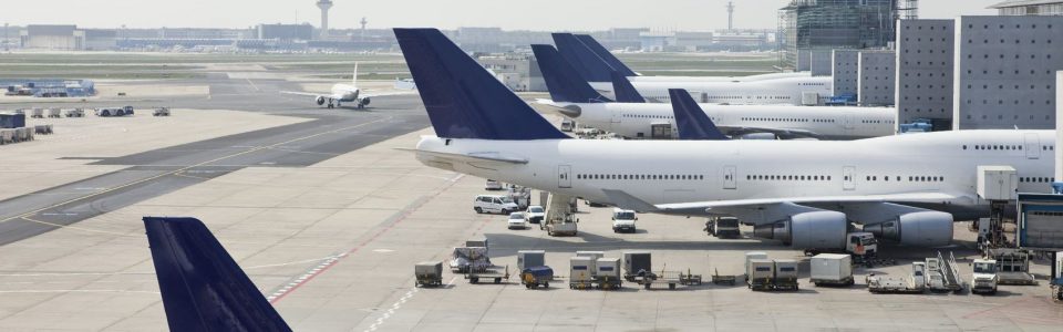Planes at an airport