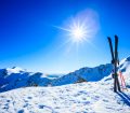 Skis in the snow