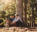 Mature couple hiking
