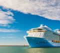 Large cruise ship on the water