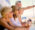 group of seniors on cruise boat