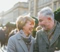 mature couple outdoors in winter