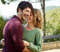 Couple smiling on holiday