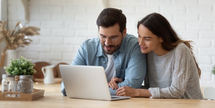 Couple on laptop