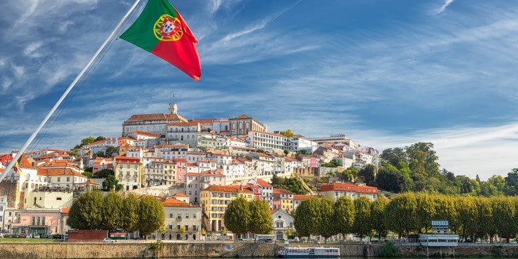 Old university city of Coimbra in Portugal