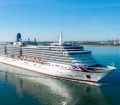 P&O Cruise ship sailing into Southampton