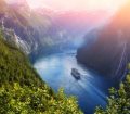 Sunnylvsfjorden fjord and famous Seven Sisters waterfalls