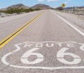 Route 66 road in the desert